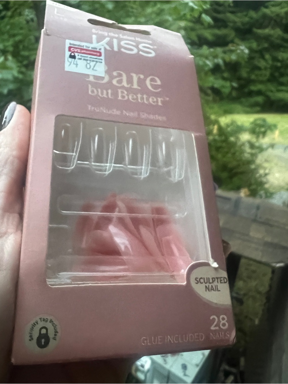 KISS Pink Bare Nude Sheer Fake Artificial Nails *